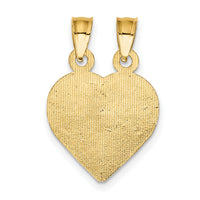 14K BOY/GIRL FRIEND Break-apart Heart Charm-K8850