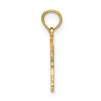 14K 15  in Cut-out Heart charm-K8851