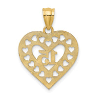 14K 15  in Cut-out Heart charm-K8851