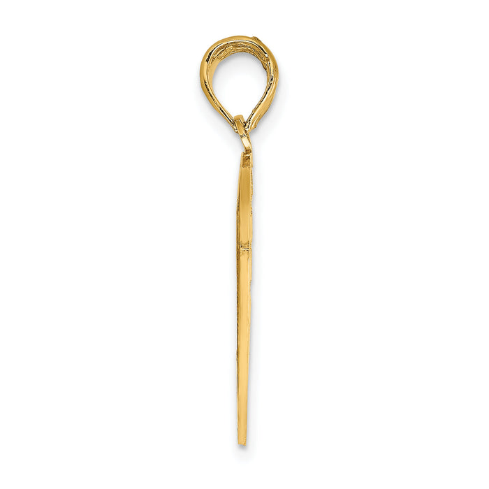 14k FOREVER AND EVER Break-Apart Heart Charm-K8853