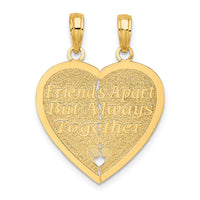 14k FOREVER AND EVER Break-Apart Heart Charm-K8853