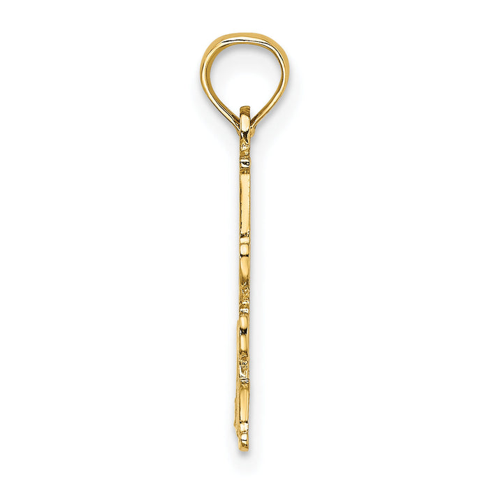 14K Polished Engraved #1 STEP MOM Charm-K8854