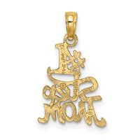 14K Polished Engraved #1 STEP MOM Charm-K8854