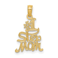 14K Polished Engraved #1 STEP MOM Charm-K8854