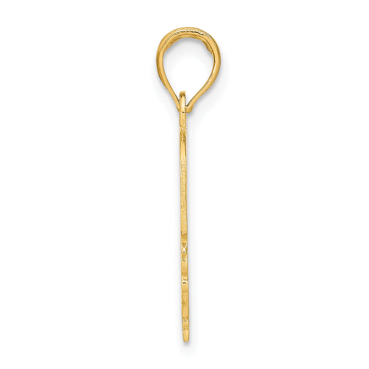 14K MOMMY'S GIRL In Heart w/Banner Charm-K8856