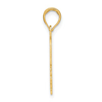 14K MOMMY'S GIRL In Heart w/Banner Charm-K8856