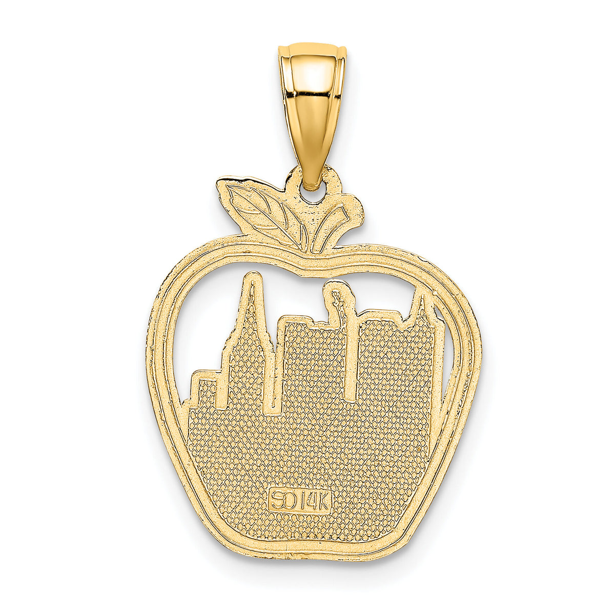 14k NEW YORK City Skyline in Apple Pendant-K8875