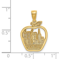 14k NEW YORK City Skyline in Apple Pendant-K8875