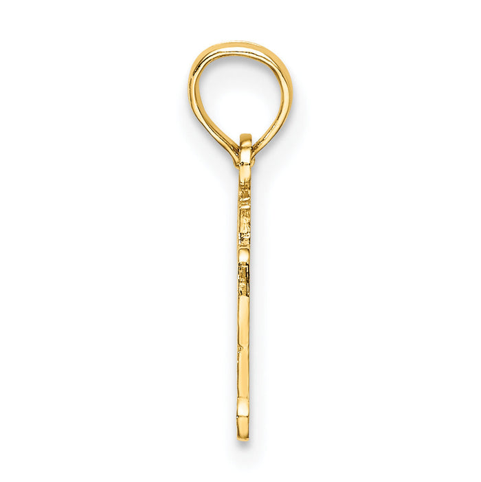 14K Polished and Engraved OY VEY Charm-K8881