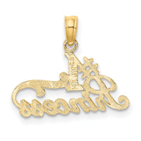 14K #1 PRINCESS Charm-K8883