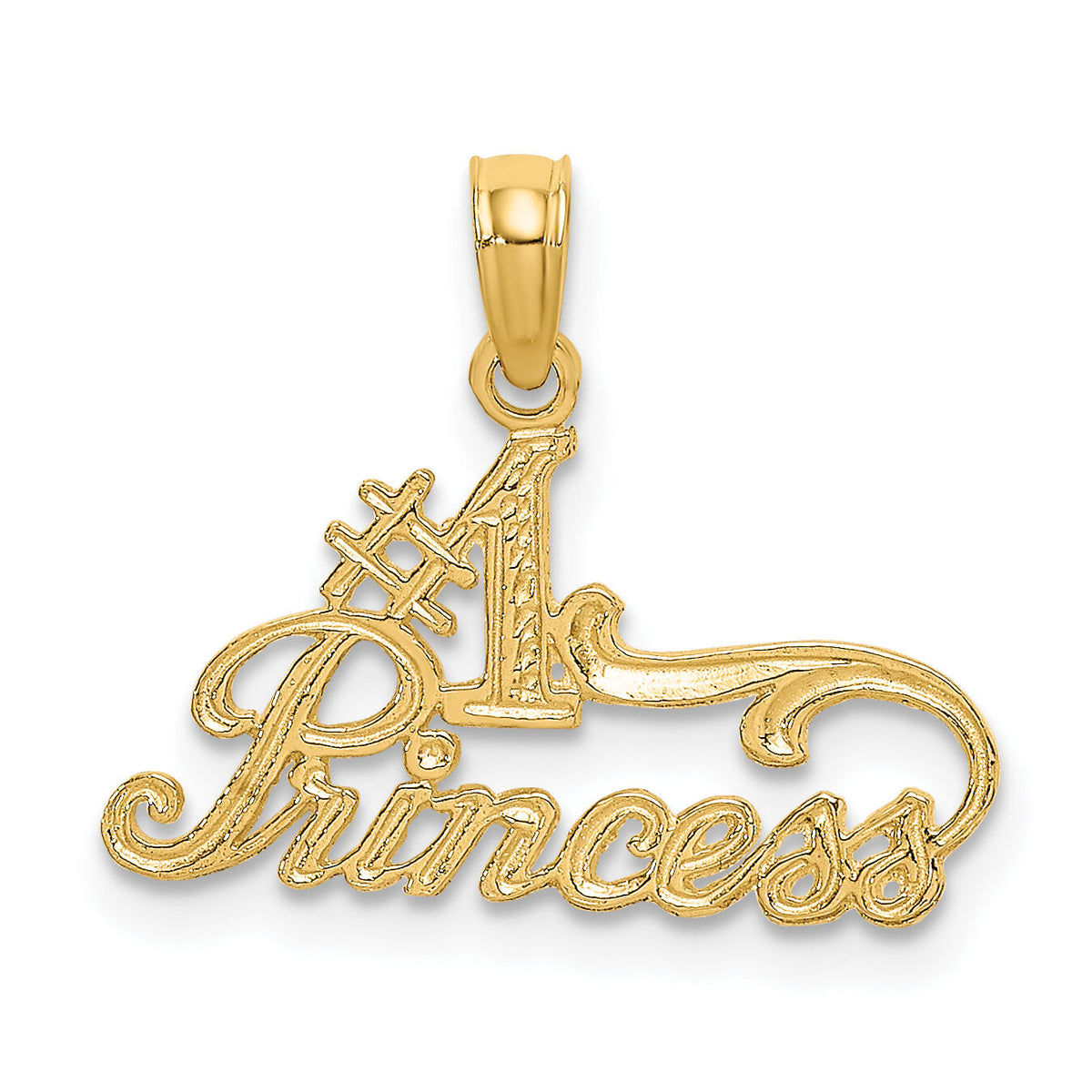 14K #1 PRINCESS Charm-K8883