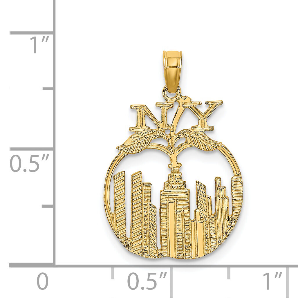 14K New York Skyline in Apple Charm-K8901
