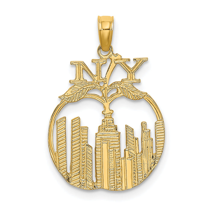 14K New York Skyline in Apple Charm-K8901