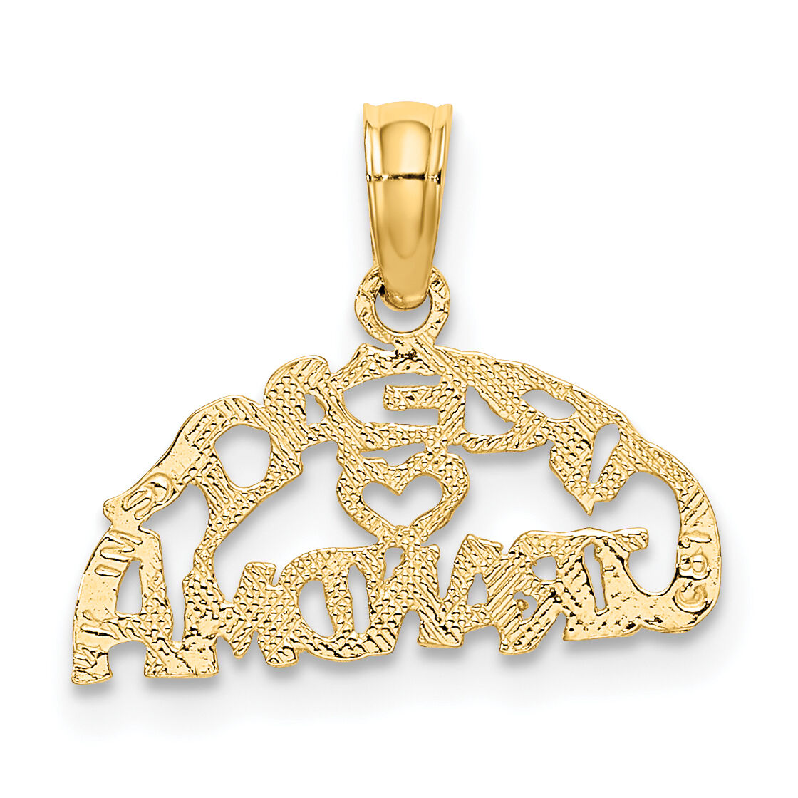 14K Block and Engraved GREAT GRANDMA Charm-K8905