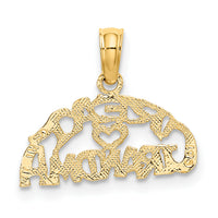 14K Block and Engraved GREAT GRANDMA Charm-K8905