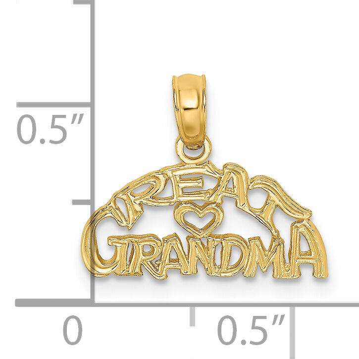 14K Block and Engraved GREAT GRANDMA Charm-K8905