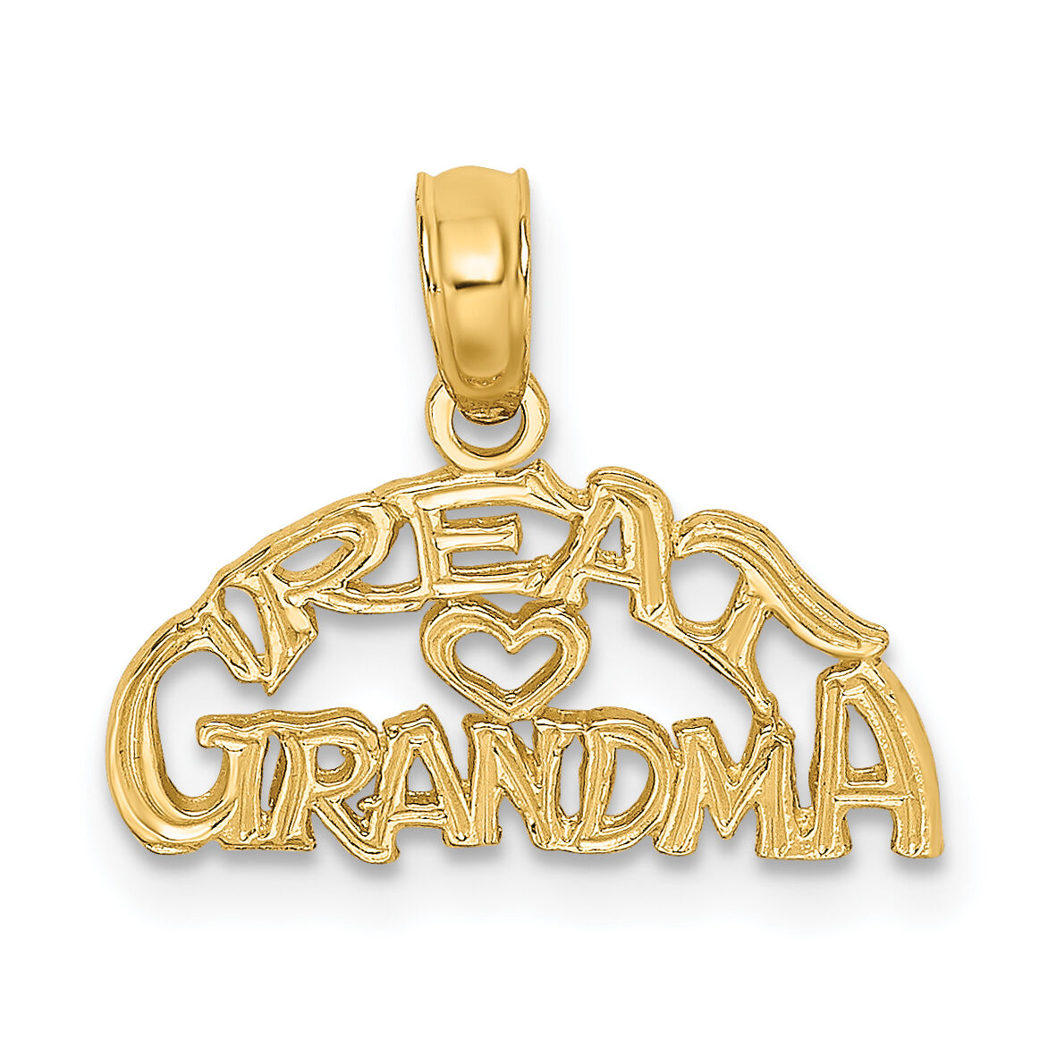 14K Block and Engraved GREAT GRANDMA Charm-K8905