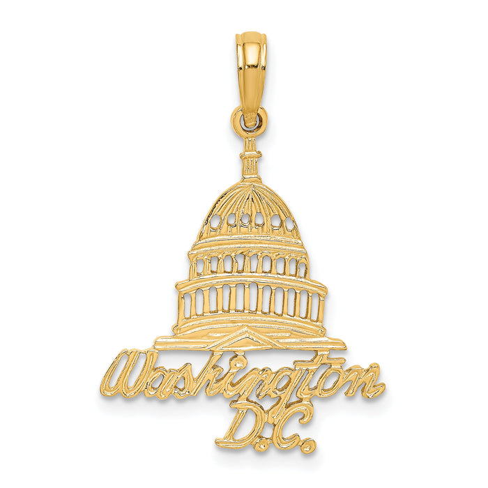 14K WASHINGTON D.C. Capital Building Charm-K8910