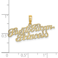 14K PUERTO RICAN PRINCESS Charm-K8911