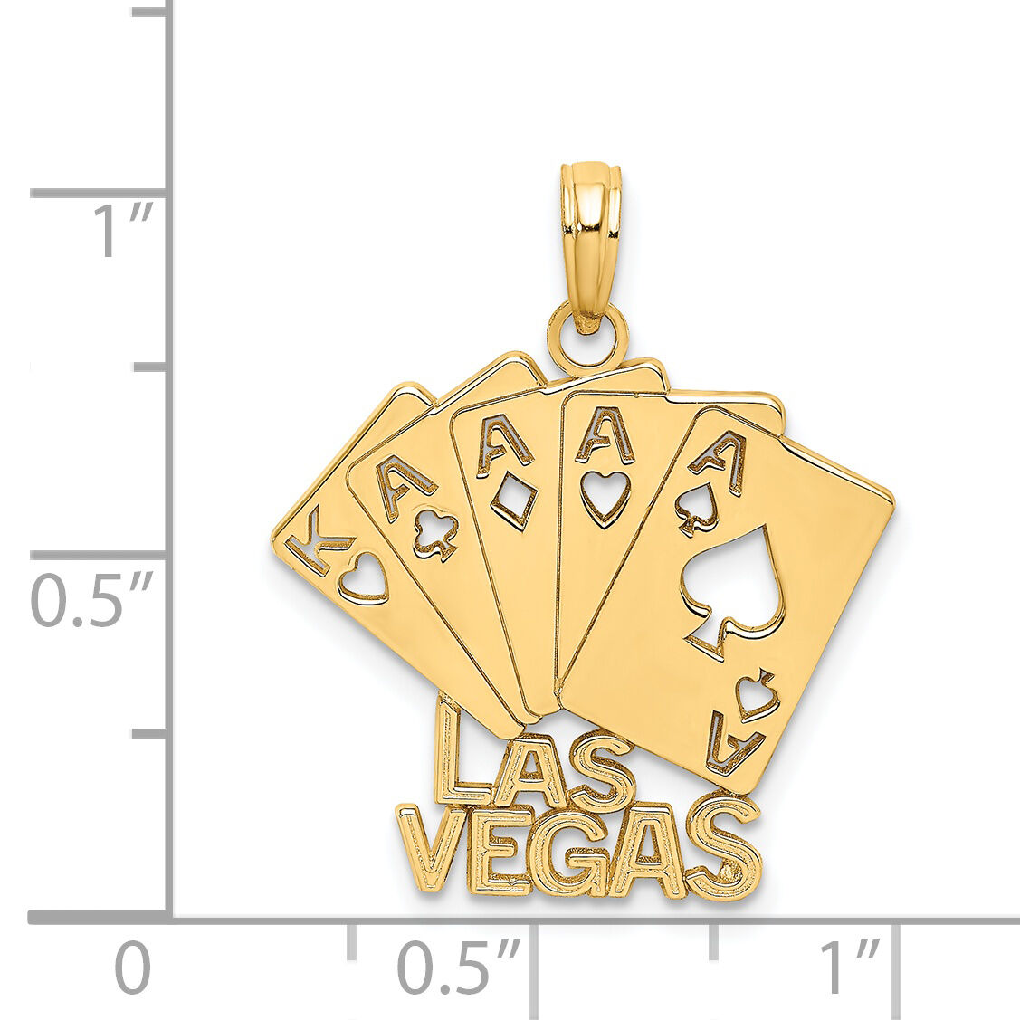14K LAS VEGAS w/ Playing Cards Charm-K8912