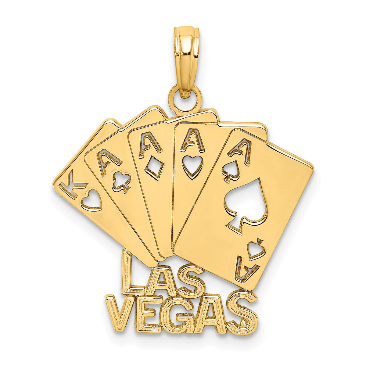 14K LAS VEGAS w/ Playing Cards Charm-K8912