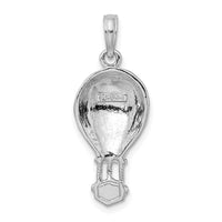 14K White Gold Polished Hot Air Ballon Charm-K8914W