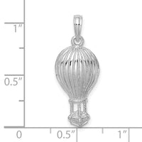 14K White Gold Polished Hot Air Ballon Charm-K8914W