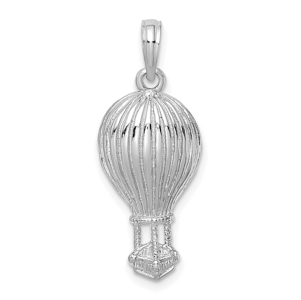 14K White Gold Polished Hot Air Ballon Charm-K8914W