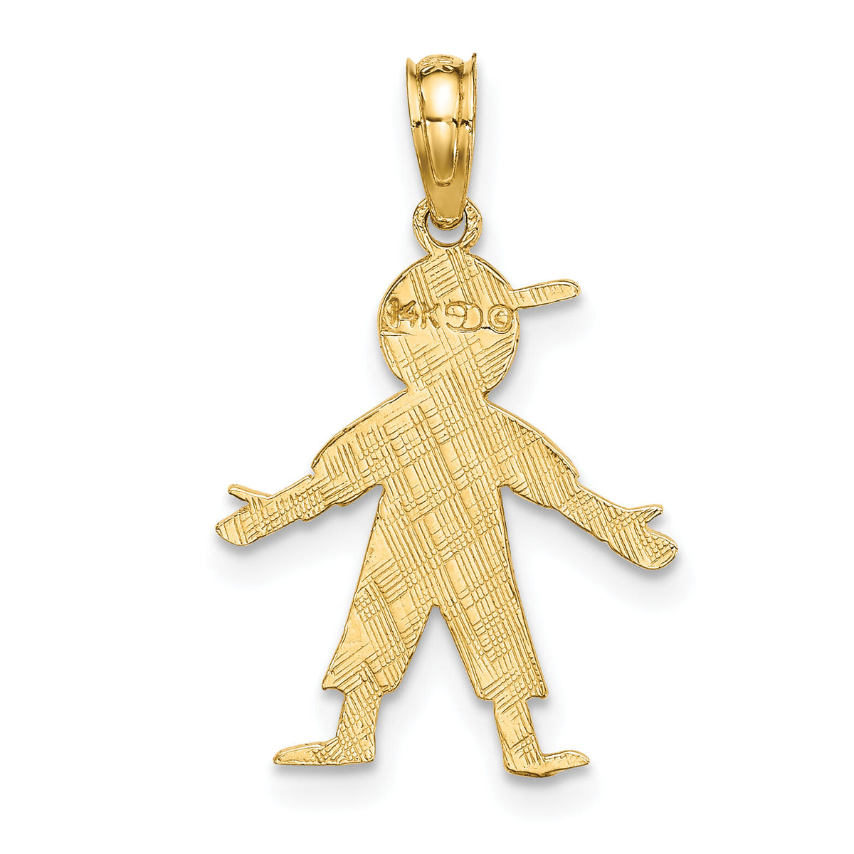 14K Boy w/ Baseball Cap Charm-K8935