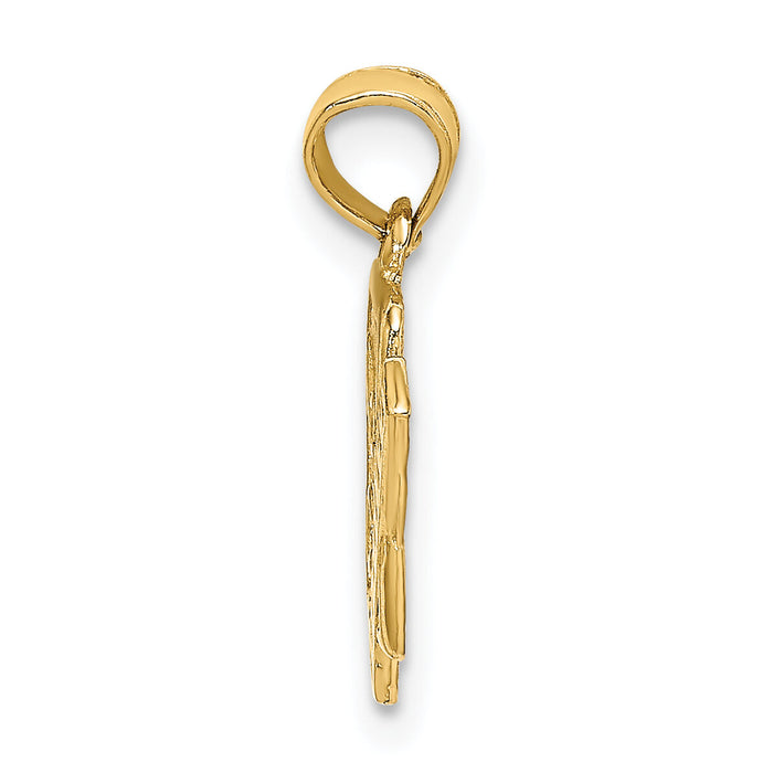 14K School Book and Ruler Charm-K8937