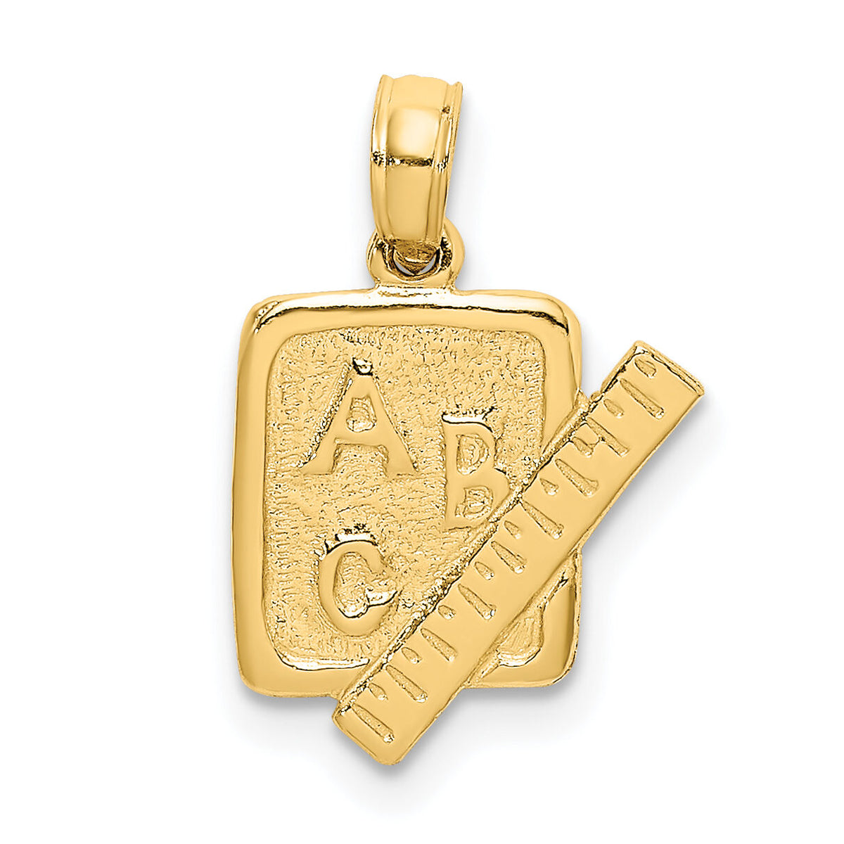 14K School Book and Ruler Charm-K8937