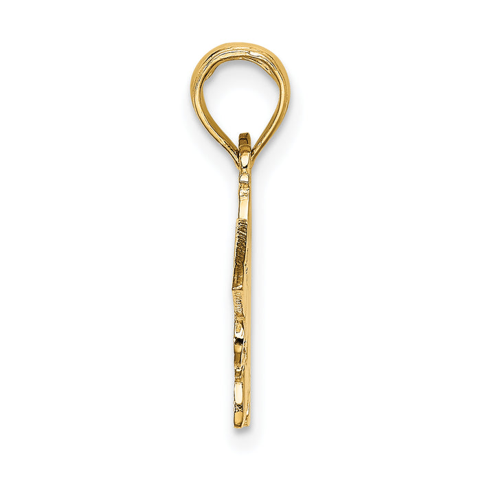 14k I'D RATHER BE FLYING Charm-K894