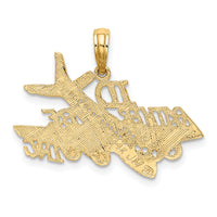 14k I'D RATHER BE FLYING Charm-K894