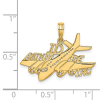 14k I'D RATHER BE FLYING Charm-K894
