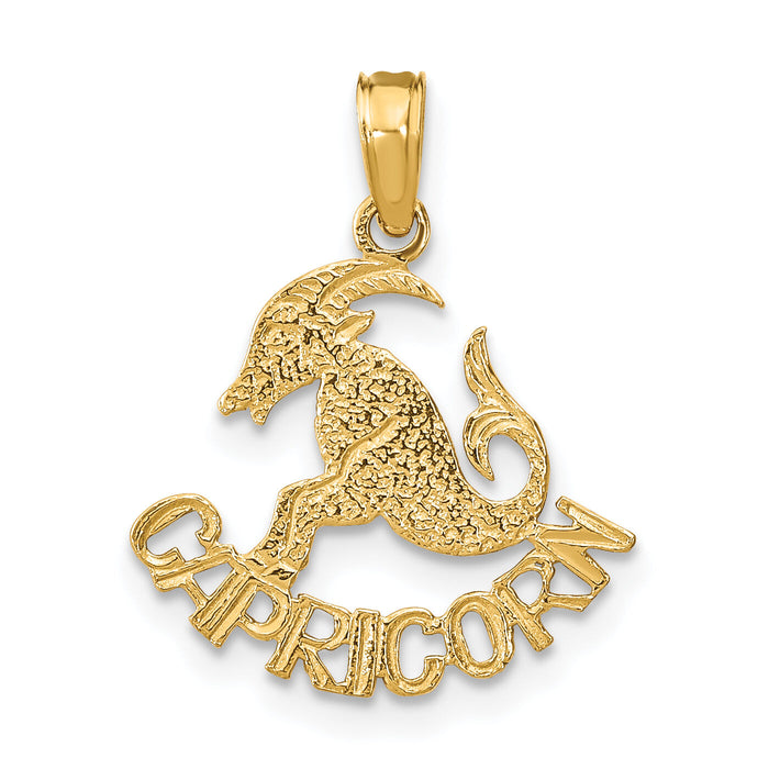 14K CAPRICORN Zodiac Charm-K8943