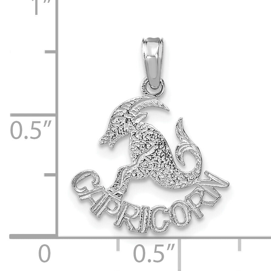 14k WG CAPRICORN Zodiac Charm-K8943W