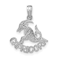 14k WG CAPRICORN Zodiac Charm-K8943W