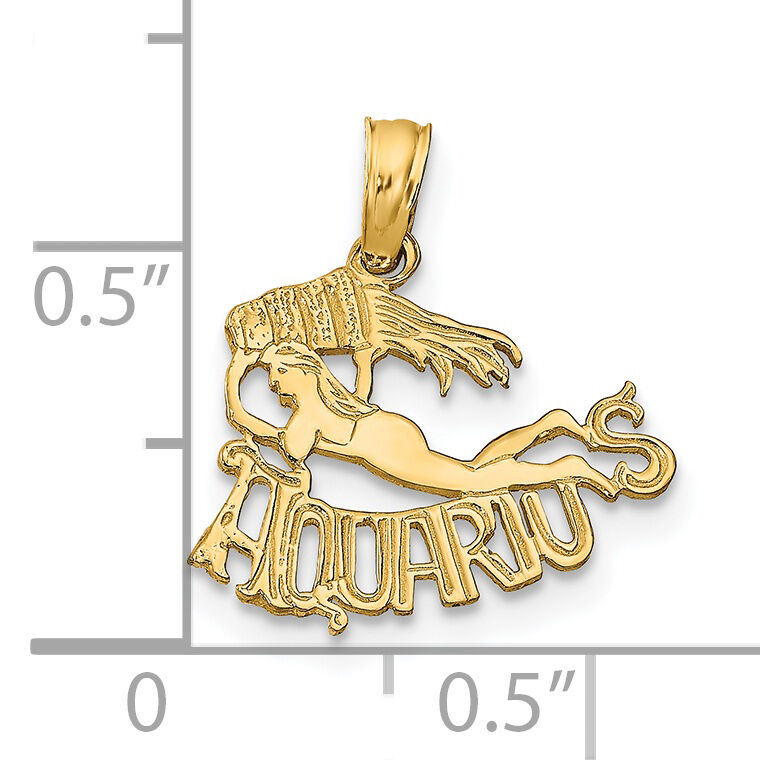 14K AQUARIUS Zodiac Charm-K8944
