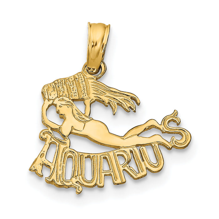 14K AQUARIUS Zodiac Charm-K8944