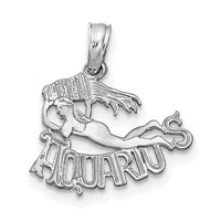14k WG AQUARIUS Zodiac Charm-K8944W