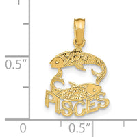 14K PISCES Zodiac Charm-K8945