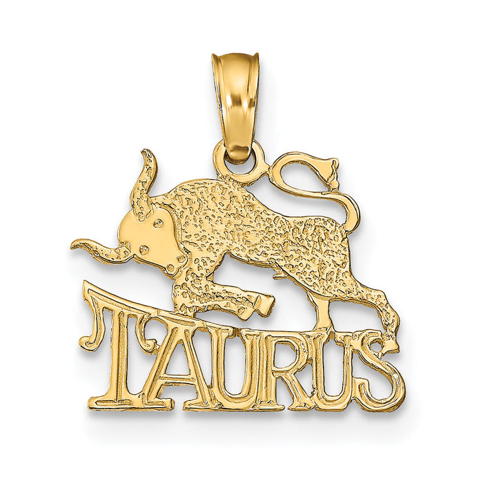 14K TAURUS Zodiac Charm-K8947