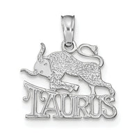 14k WG TAURUS Zodiac Charm-K8947W