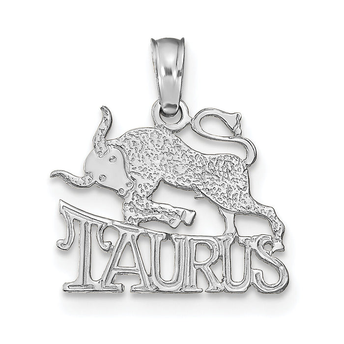 14k WG TAURUS Zodiac Charm-K8947W