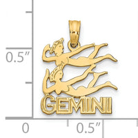 14K GEMINI Zodiac Charm-K8948