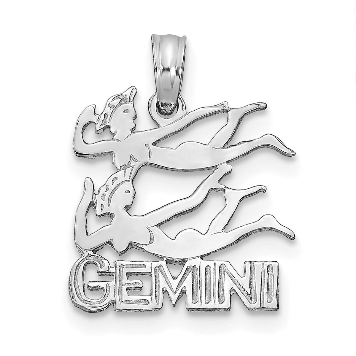 14k WG GEMINI Zodiac Charm-K8948W