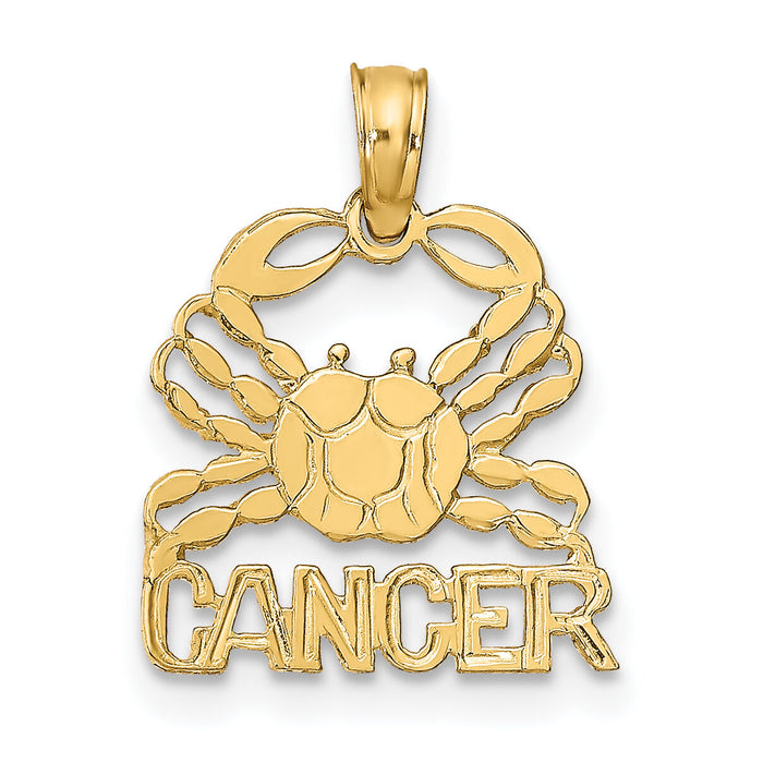 14K CANCER Zodiac Charm-K8949