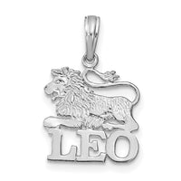 14k WG LEO Zodiac Charm-K8950W