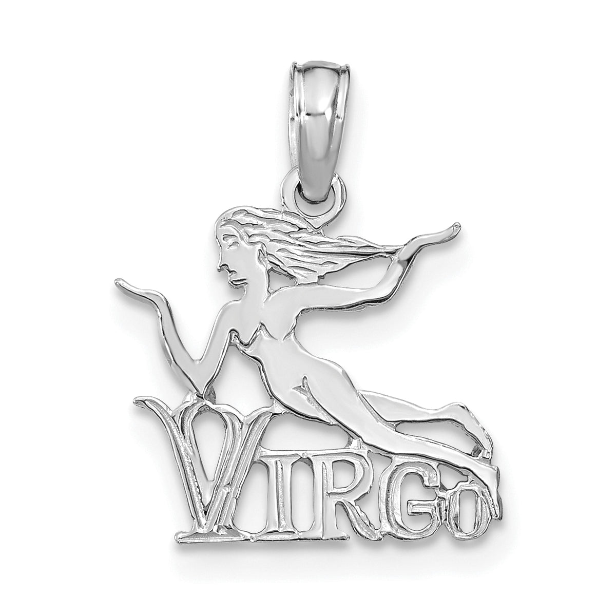 14k WG VIRGO Zodiac Charm-K8951W
