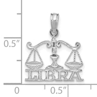 14k WG LIBRA Zodiac Charm-K8952W